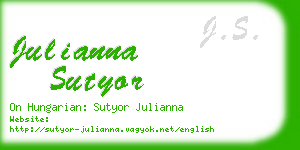 julianna sutyor business card